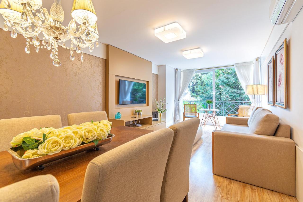 Rosa Apartamento Luxo No Centro Gramado Appartamento Esterno foto