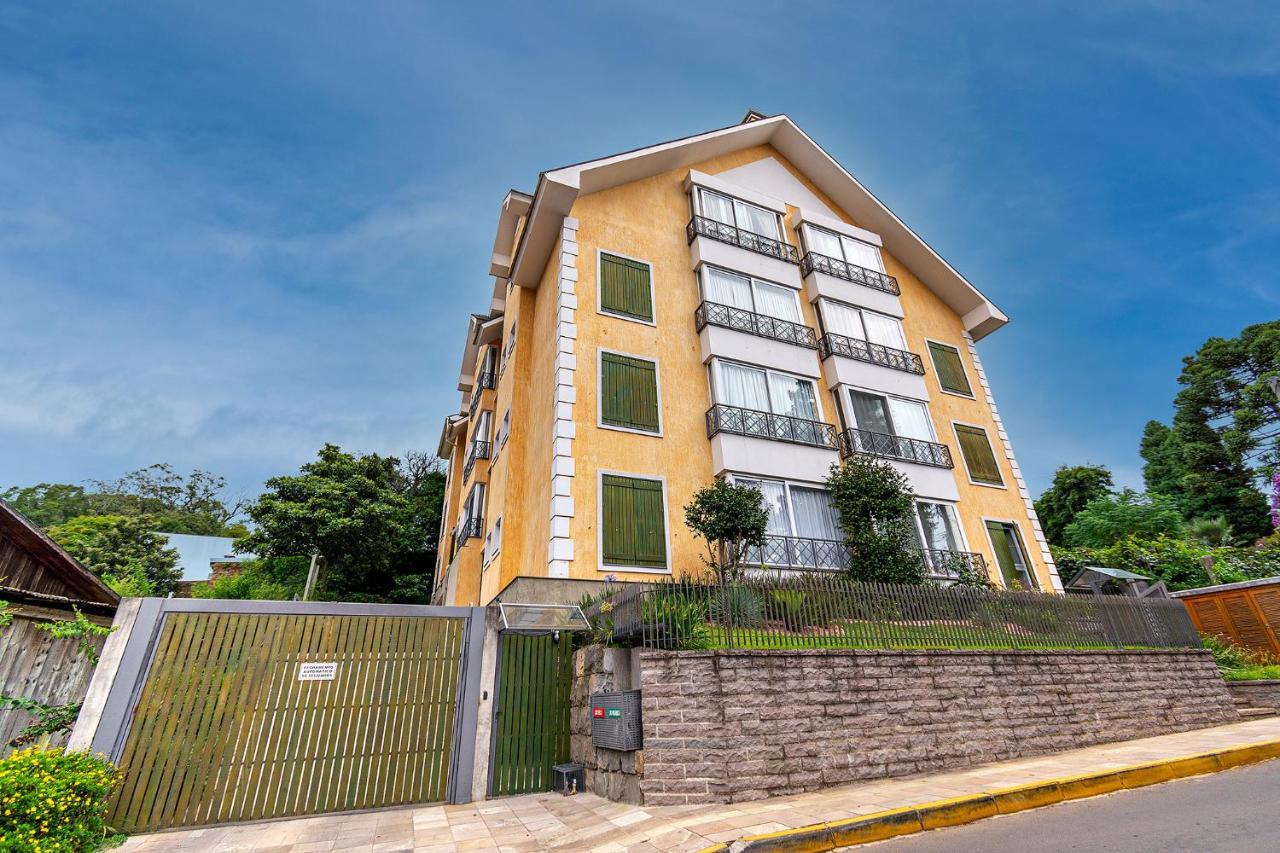 Rosa Apartamento Luxo No Centro Gramado Appartamento Esterno foto